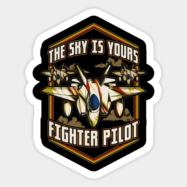 The Sky Is Yours Fighter Pilot Sticker by theperfectpresents